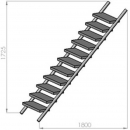 鷹架上下樓梯,金屬樓梯,鋼踏 1800-1725