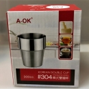 AOK韓式雙層杯300cc