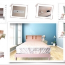 愛妮利-雙人床組-水洗粉色+水洗