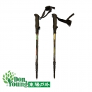 台灣品牌碳纖維直立式登山杖 泡棉握把 可調高度 避震  (一入)  WA3401