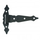 JW-TH-22-1 8” Heavy Duty Tee Hinges Traditional T Hinges Black