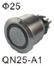 METAL PUSH SWITCH W&LED 金屬帶LED按鍵開關  QN25-A1