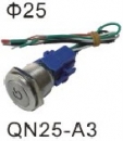 METAL PUSH SWITCH W&LED 金屬帶LED按鍵開關  QN25-A3
