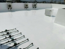 大樓 屋頂隔熱磚 PU防水 加隔熱， 施工前中後照片。