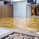 柚木平口實木直貼式運動地板