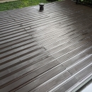 室外鐵木平台補強、護木漆工程