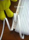 日本製棉質鬆緊帶。超耐久鬆緊帶，103尺裝。白色0.4公分