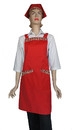 A622-3紅配紅小圓圖騰日式全身圍裙(H帶)