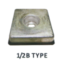 1/2B TYPE船殼用鋅/鋁板 (Zinc/Aluminum Anodes for Ship Hulls)