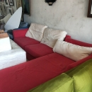 L型沙發-紅