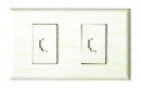 PAINBOW 彩虹系列螢光開關
電話雙插座
型號：R2-4200 (6極4芯)
