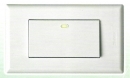 PAINBOW 彩虹系列螢光開關
單開關
型號：R3-1100 (110V)
型號：R3-2100 (220V)