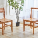 201楝木雙背餐椅
