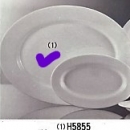 義大利蛋白晶石強化玻璃餐盤-腰型盤H5855