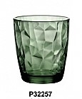 平底杯-義大利系列-P32257鑽石大水杯(綠)390cc