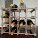 16瓶裝木製酒瓶架(正方形)