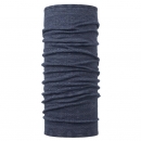 BUFF 保暖織色 美麗諾羊毛頭巾 魔術頭巾 脖圍 吸濕排汗 登山 健行 單車 丹寧藍紋 BF115399-788