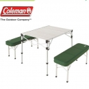 Coleman 野餐桌椅組 戶外休閒桌椅 可調式折疊桌 BBQ摺疊桌 烤肉 露營 CM-0516 綠野山房