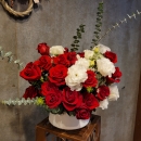 B016-紅玫盆花