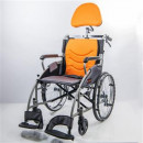 均佳機械式輪椅-鋁合金輪椅+靠頭組JW-125(中輪)