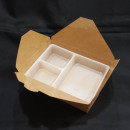 方形餐盒分隔內襯 三格(牛皮方形餐盒2號3號適用)