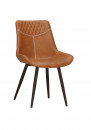 1074-2 布萊恩餐椅(橘色皮)(五金腳)B5434 
