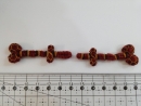 部落風素材。魯凱族圖騰手工編織布扣。花扣（六對一套，限量製作）TA14