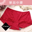 女性中腰蕾絲褲 Tactel纖維 竹炭內裏 台灣製造 No.5881