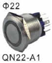 METAL PUSH SWITCH W&LED 金屬帶LED按鍵開關  QN22-A1