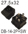 AC PLUG,SOCKET AC插頭插座 DB-14-2P+SW