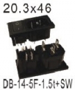 AC PLUG,SOCKET AC插頭插座 DB-14-5F-1.5t+SW