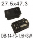 AC PLUG,SOCKET AC插頭插座 DB-14-F3-1.5t+SW