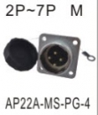 MIC CONNECTOR CB插頭,插座 AP22A-MS-PG-4