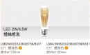 LED 2W 4.5W 燈絲燈泡