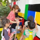 貝萊登幼兒園壁畫創造彩繪社區~成打卡勝地