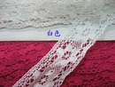 仿手勾型棉質針織蕾絲花邊＊白色、桃紅與黑色