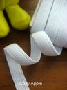 日本製棉質鬆緊帶。超耐久鬆緊帶，103尺裝。白色1.2公分