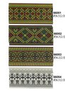 電腦刺繡民俗風織帶。十字繡圖騰（6605-A）