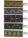 電腦刺繡民俗風織帶。十字繡圖騰（6605-D）
