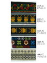 民俗風電腦刺繡織帶。十字繡圖騰款（6605-G）