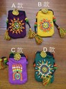 配色滾邊典雅手機袋＊永恆太陽珠繡款＊原住民服飾配件