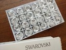 （1.4公分）SWAROVSI施華洛世奇水晶鈕釦。圓形銀底款