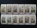 台灣郵票-十二月令古畫郵票