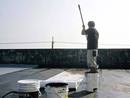 屋頂七層水性防水塗料-施工中