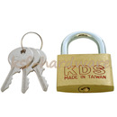 KDS120#銅掛鎖  扁匙   
             附3支鑰匙 